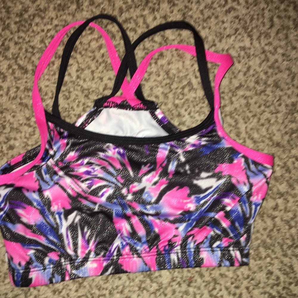 Little girls gymnastics sports bra